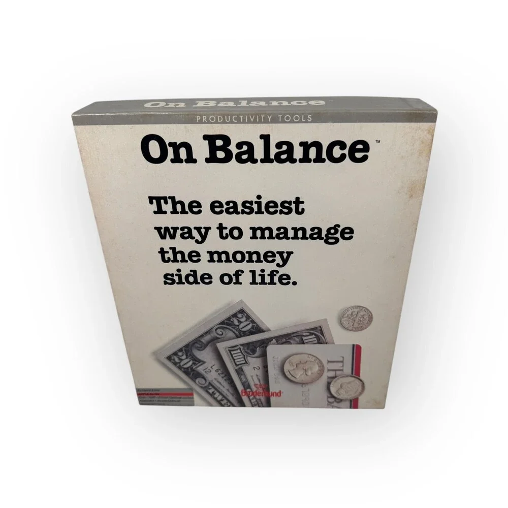 On Balance Broderbund VTG Money Management Software for Apple IIc 5.25